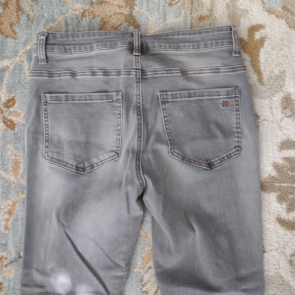 Nwot Grace&Lace Olive Gray Button Fly Jeans Size 12 — image 2 of 8